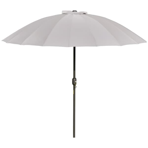 Rootz Pyöreä kallistuspuutarha Parasoli - Ulko sateenvarjo - Sun Shade - UV -suoja - Ø 2,5 m x H 2,4 m tiheä polyesterikangas, metallikuitumassi