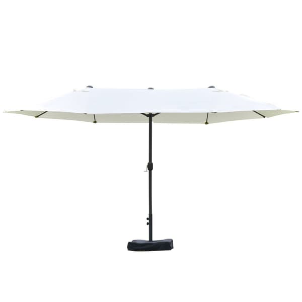 Rootz XXL -puutarhan sateenvarjo - Suuri Parasol - Patio Shade - Kampin aukko - 4,6 m x 2,7 m x 2,4m - Painopussit ja pohja