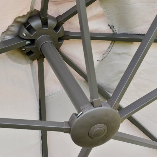 Rootz XXL Garden Parasol - Patio paraply - Udendørs solskærm - High Density Steel & Polyester - 460 cm x 270 cm x 240 cm