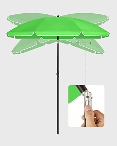 Garden Parasol - Ø 200 cm - Strandparaplu - Tiltable - Green