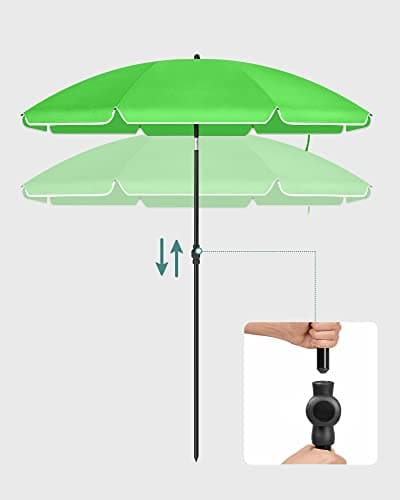 Garden Parasol - Ø 200 cm - Strandparaplu - Tiltable - Green