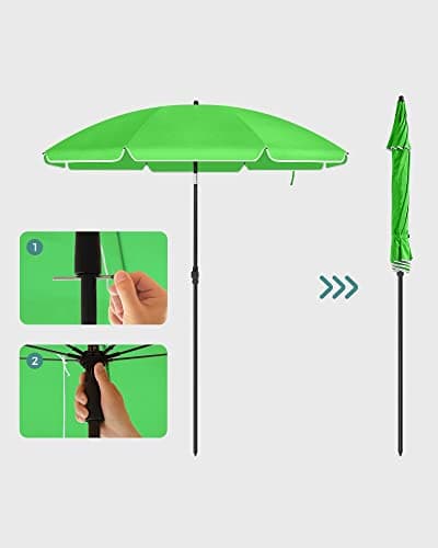 Garden Parasol - Ø 200 cm - Strandparaplu - Tiltable - Green