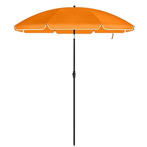 Garden Parasol - Ø 200 cm - Solbeskyttelse - Strandparasol - Orange