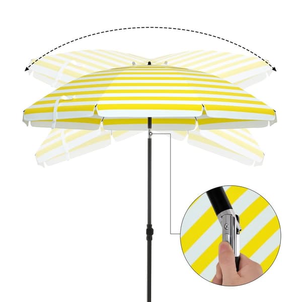 Haveparasol - Ø 200 cm - sammenfoldelig