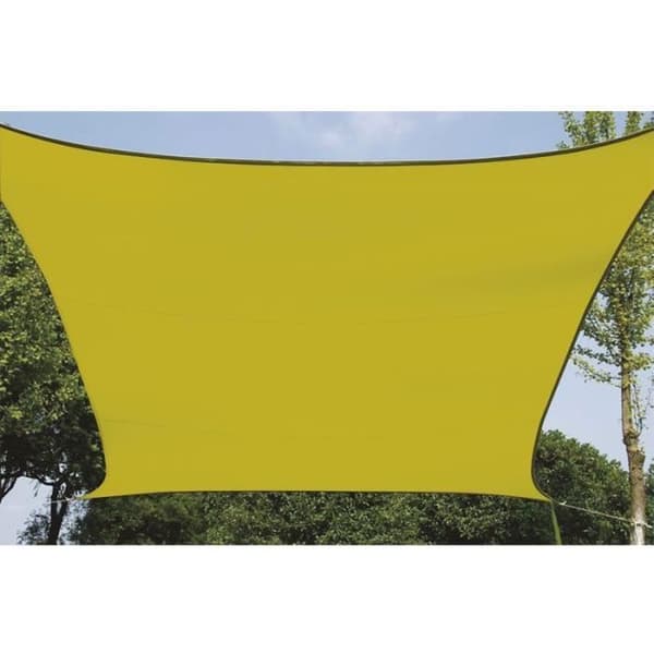 Segel med fyrkantig nyans PROVENCE OUTILLAGE - Limegrönt - 3,6 x 3,6 m - Luftigt, vattenavvisande tyg - Anti-UV-skydd