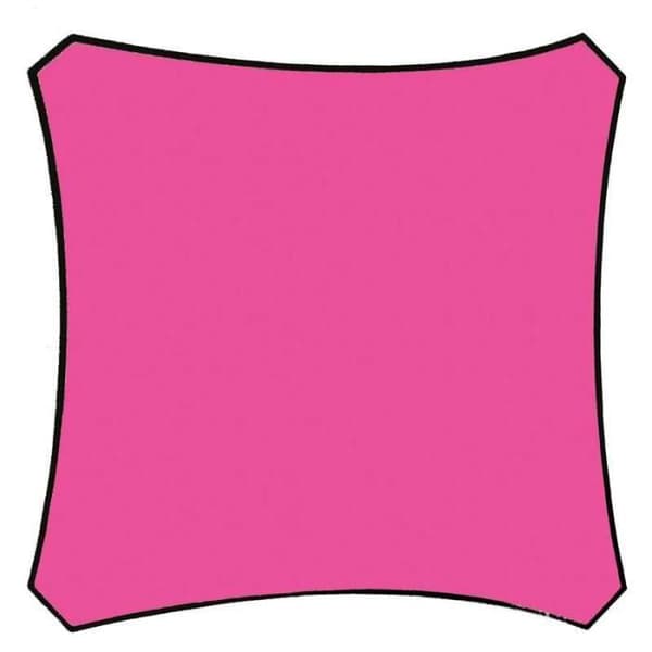 Fyrkantig nyans segel 3,6 m rosa