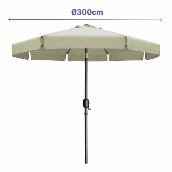 Napernyő Marbueno Beige Ø 300 cm
