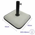 Miniatyrbillede 2 af 2: Marbueno Base Parasoll Cement 45X45X7,3 cm 25KG Hvid Have, Pool og Terrasse 10459