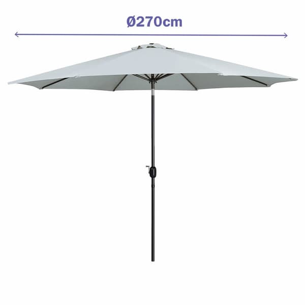 Napernyő Marbueno Vit Ø 270 cm