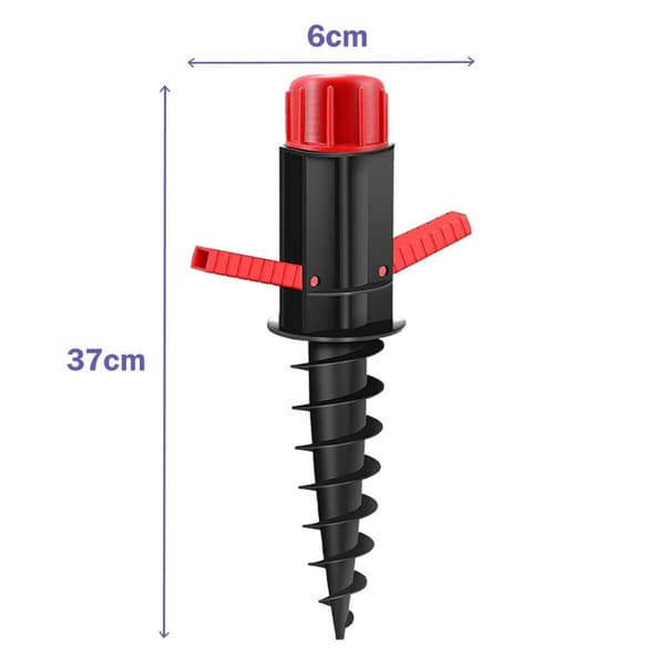 Marbueno Pincho Parasol Plastico Sort 37x6x6 cm Strand og Have 10505