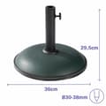 Miniatyrbillede 2 af 2: Marbueno Base Parasoller Rund Cement 36x29,5 cm 11KG Grøn Have, Pool, Terrasse 10443