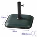 Miniatyrbillede 2 af 2: Marbueno Base Parasoll Cement 35X35X5,2 cm 11KG Grøn Have, Pool, Terrasse 10456