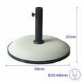 Miniatyrbillede 2 af 2: Marbueno Base Parasoll Rund Cement 50x37 cm 25KG Hvid Have, Pool, Terrasse 10453