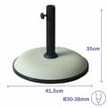 Miniatyrbillede 3 af 3: Marbueno Base Umbrella Rund Cement 41,5x35 cm 15KG Hvid Have, Pool og Terrasse