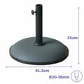 Miniatyrbillede 2 af 2: Marbueno Base Parasoll Rund Cement 41,5x35 cm 15KG Grå Have, Pool, Terrasse 10446
