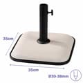 Miniatyrbillede 2 af 2: Marbueno Base Parasoll Beton 35X35X5,2 cm 11KG Hvid Have, Pool, Terrasse 10457