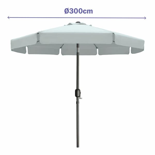 Aurinkovarjo Marbueno Hvit Ø 300 cm