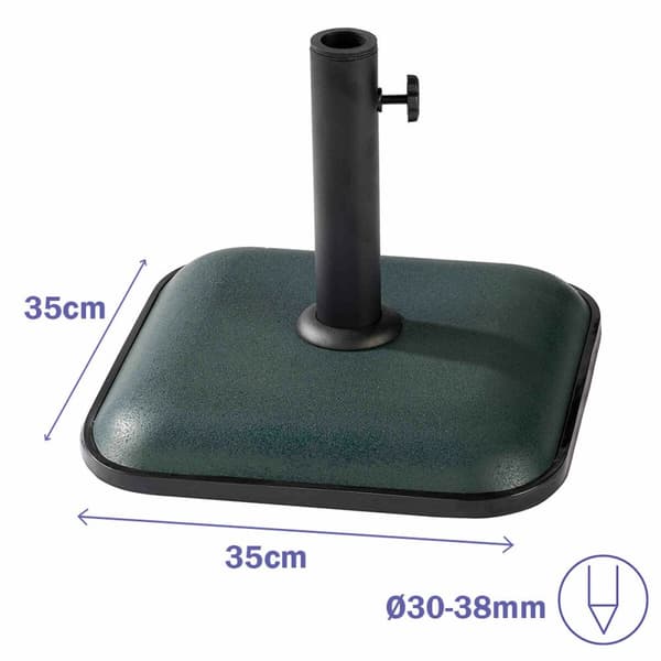Base for parasoll Marbueno Grønn 35 x 5 x 35 cm Kvadrat