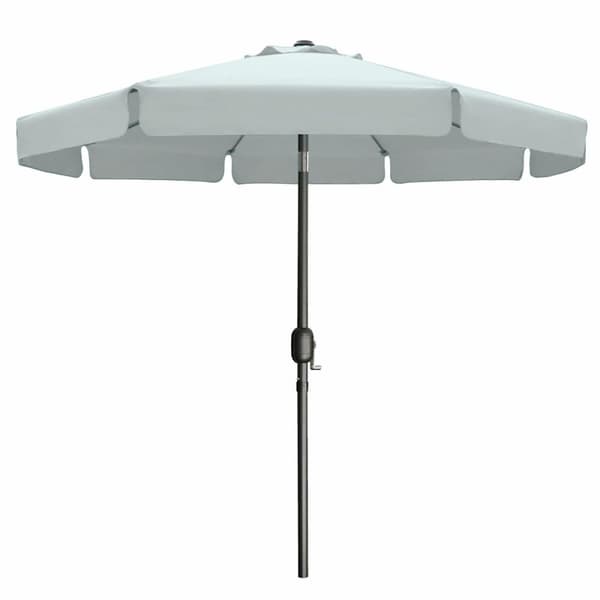 Marbueno Aurinkovarjo Teräs 8 Varsia D300 cm Polyesteri Valkoinen Puutarha, Uima-allas, Terassi