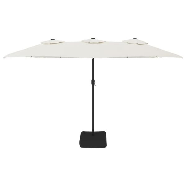 Parasoll dubbelt sandvit 449x245 cm