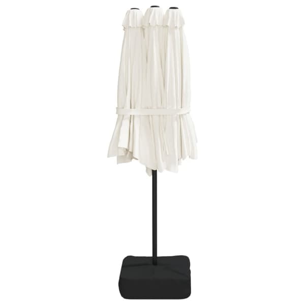 Parasoll dubbelt sandvit 449x245 cm