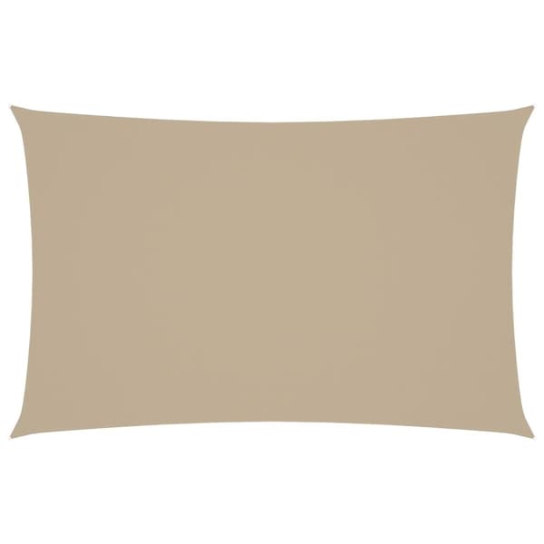Solsegel oxfordtyg rektangulärt 5x8 m beige