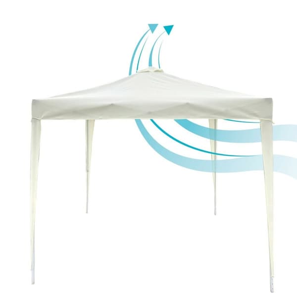 Gazebo Aktive 300 x 250 x 300 cm Klæde Stål Hvid