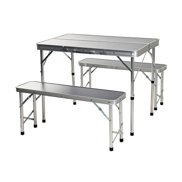 Bordsgrupp med 2 stolar Redcliffs 90 x 60 x 70 cm Grå (3 Delar)
