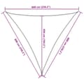 Miniatyrbilde 11 av 11: vidaXL Solseil 160 g/m² trekantet sand 6x6x6 m HDPE
