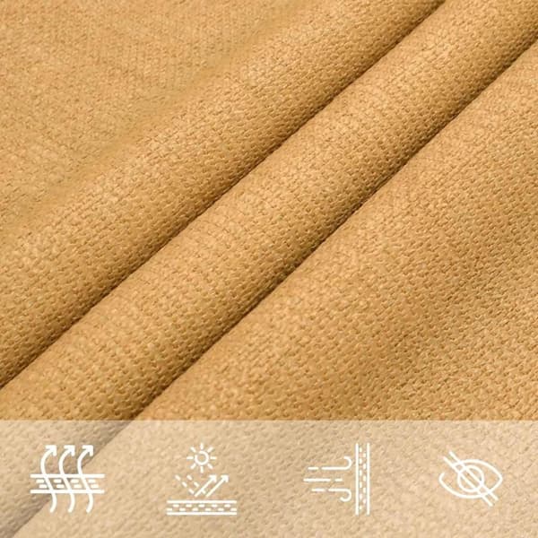 vidaXL solsejl 2,5x2,5x3,5 m 160 g/m² trekantet HDPE sandfarvet