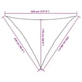 Miniatyrbillede 11 af 11: vidaXL solsejl 2,5x2,5x3,5 m 160 g/m² trekantet HDPE sandfarvet