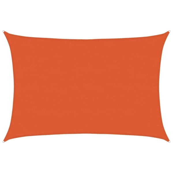 vidaXL Solseil 160 g/m² rektangulær oransje 5x6 m HDPE