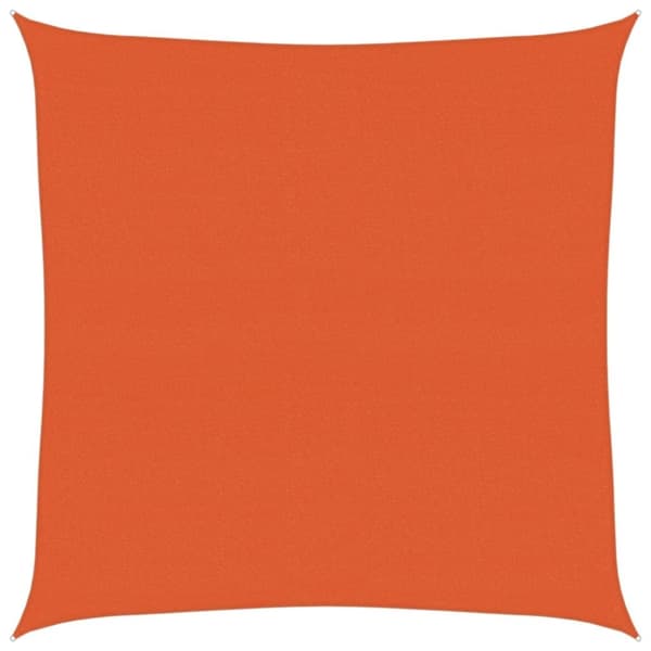 vidaXL solsejl 7x7 m 160 g/m² firkantet HDPE orange