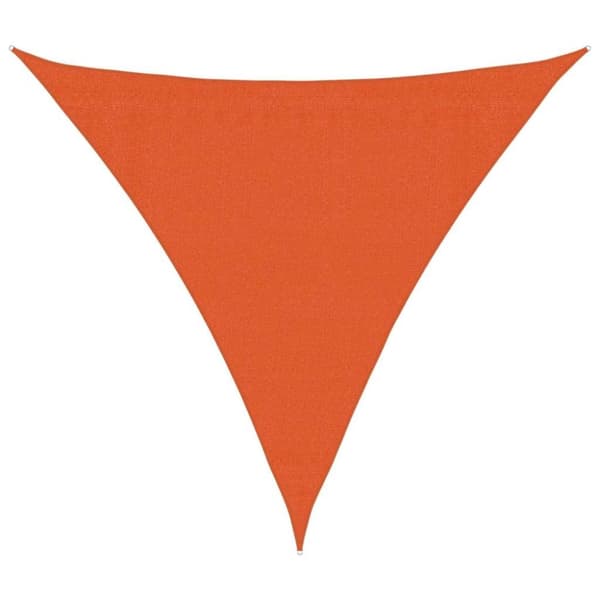 vidaXL solsejl 3,6x3,6x3,6 m 160 g/m² trekantet HDPE orange