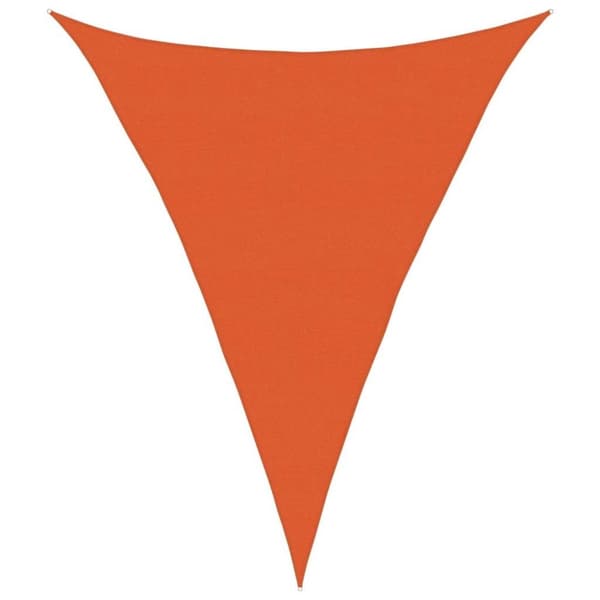 vidaXL solsejl 5x7x7 m 160 g/m² trekantet HDPE orange