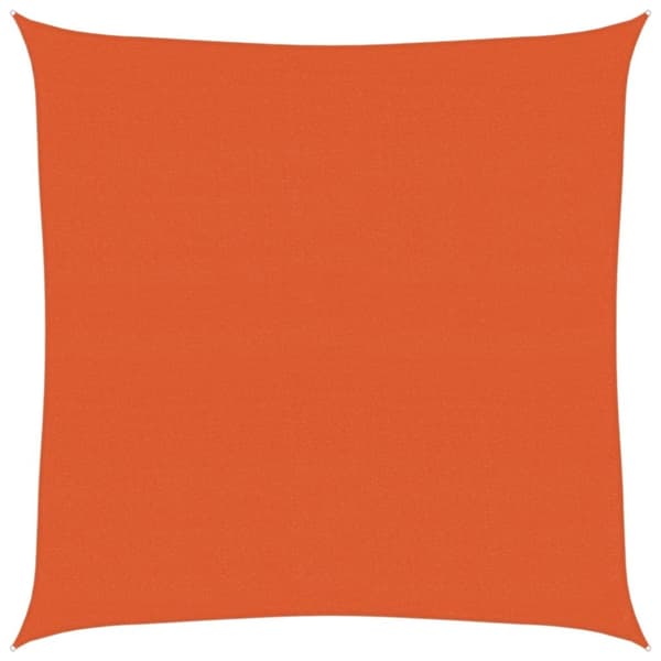 vidaXL Solseil 160 g/m² firkantet oransje 4,5x4,5 m HDPE