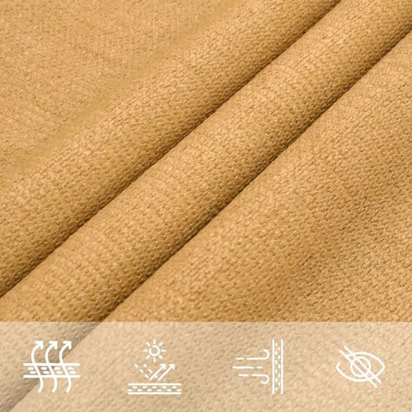 vidaXL Solseil 160 g/m² trekantet sand 3x4x5 m HDPE