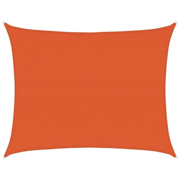 vidaXL Solseil 160 g/m² rektangulær oransje 6x8 m HDPE