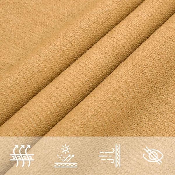 vidaXL Solsegel 160 g/m² triangulär sand 5x7x7 m HDPE
