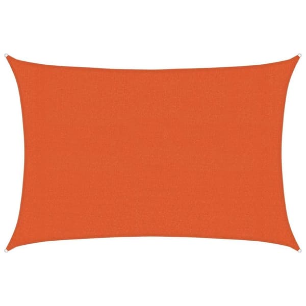 vidaXL Solseil 160 g/m² rektangulær oransje 3x4,5 m HDPE
