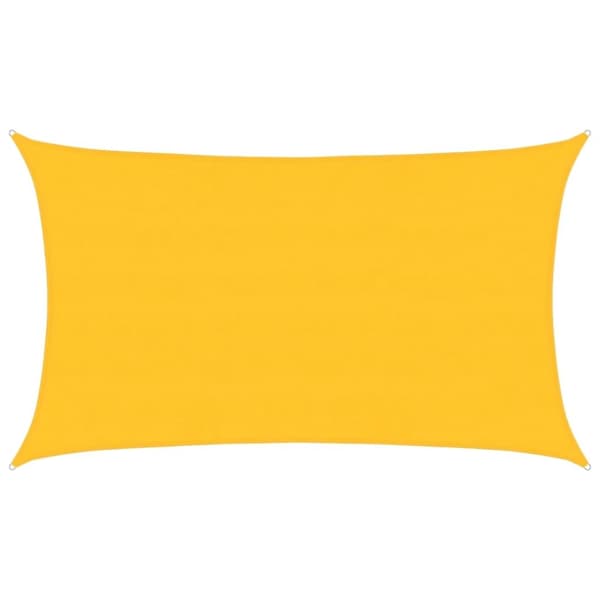 vidaXL solsejl 5x8 m 160 g/m² rektangulær HDPE gul