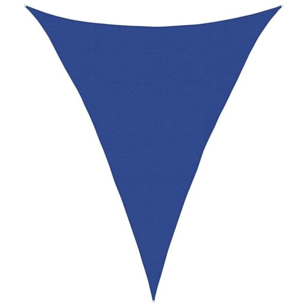 vidaXL solsejl 4x5x5 m 160 g/m² trekantet HDPE blå
