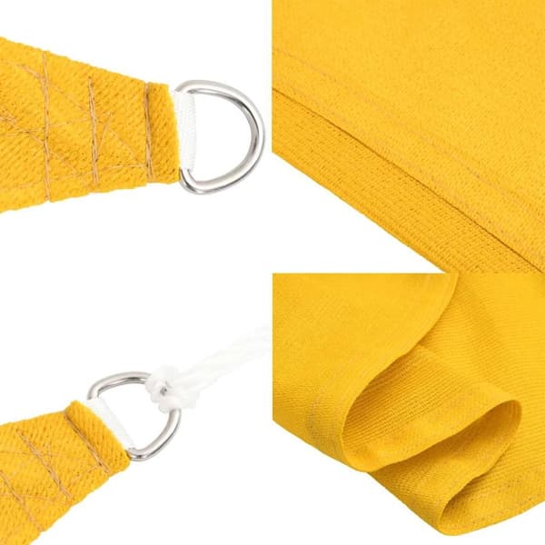 vidaXL Solsegel 160 g/m² rektangulär gul 5x8 m HDPE