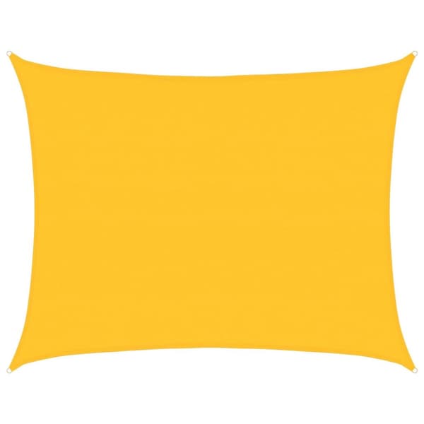 vidaXL solsejl 6x7 m 160 g/m² rektangulær HDPE gul