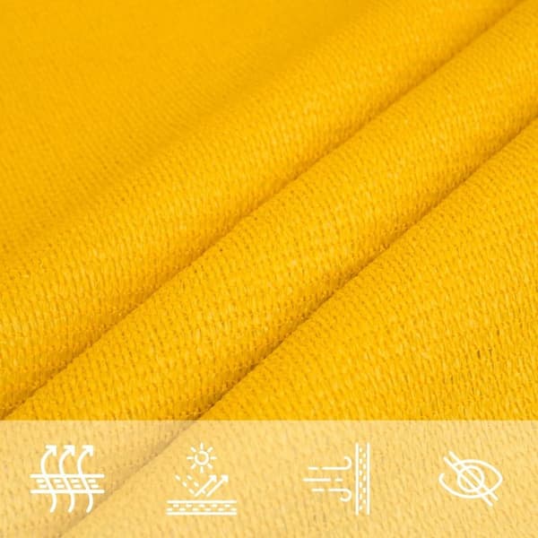 vidaXL Solseil 160 g/m² trekantet gul 4,5x4,5x4,5 m HDPE