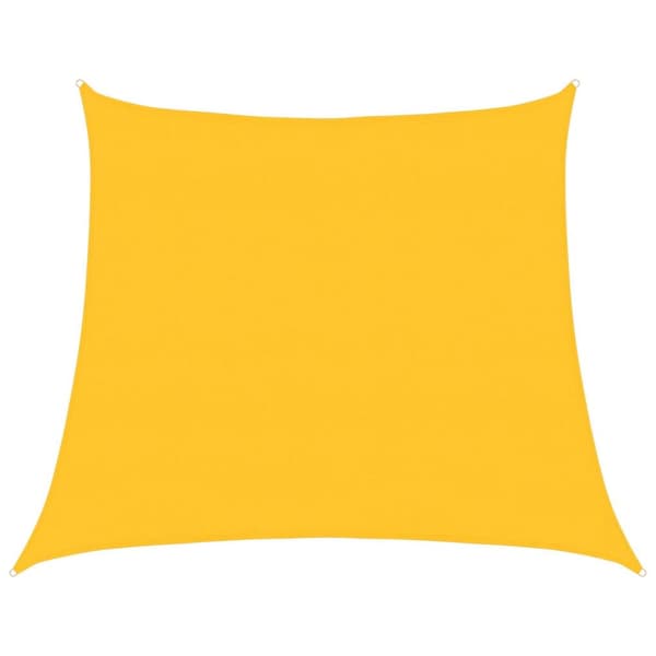 vidaXL solsejl 4/5x4 m 160 g/m² trapezformet HDPE gul