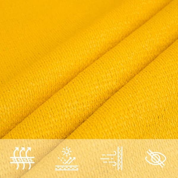 vidaXL solsejl 4/5x4 m 160 g/m² trapezformet HDPE gul