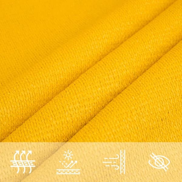 vidaXL solsejl 4/5x3 m 160 g/m² trapezformet HDPE gul