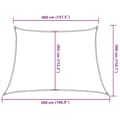 Miniatyrbillede 11 af 11: vidaXL solsejl 4/5x3 m 160 g/m² trapezformet HDPE gul