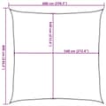 Miniatyrbilde 11 av 11: vidaXL Solseil 160 g/m² firkantet gul 6x6 m HDPE